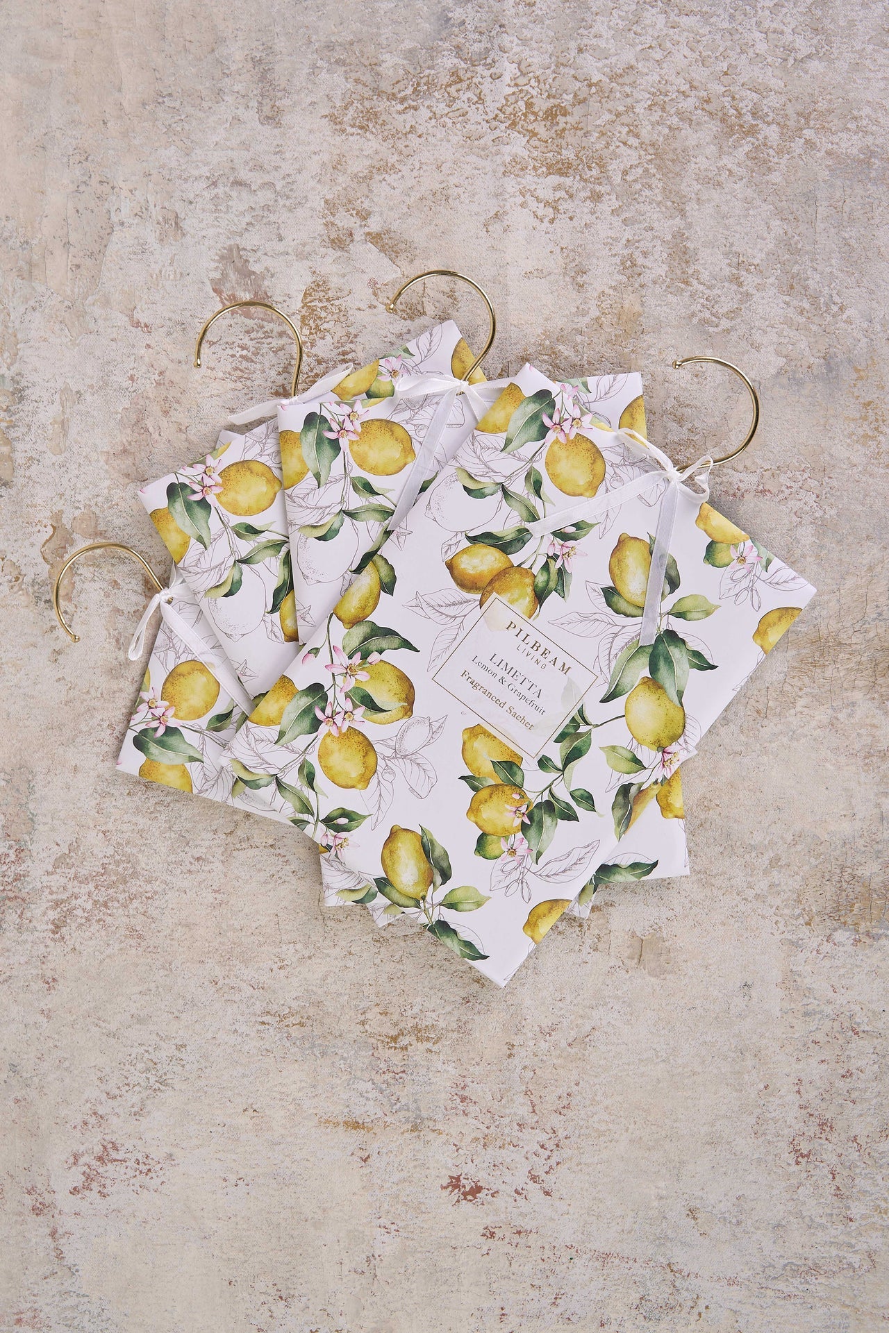 Limetta Scented Sachet - Lemon and Grapefruit - 4x60g - 17x0.5x23cm