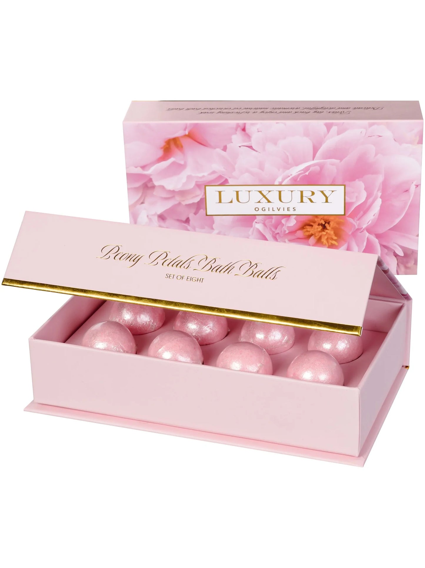 Ogilvie's Luxury Bouquet Bath Balls - Peony Petals - Set of 8 - 3cm