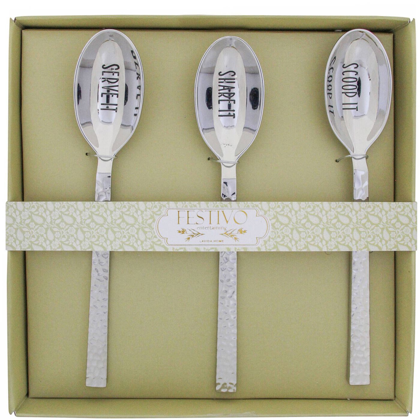 Lavida Home - 3 piece Festivo Spoon Scoop It Home Kitchen Serve ware/Tableware - 17cm