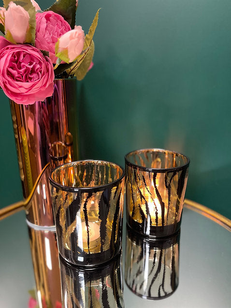 Pure Homewares Tiger Print Effect Tealight Candle Holder