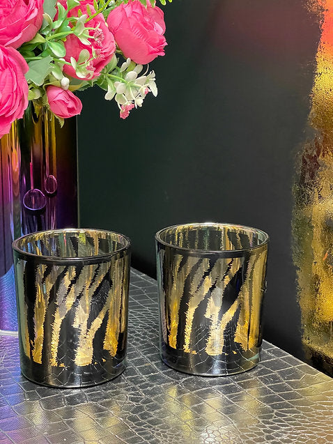 Pure Homewares Tiger Print Effect Tealight Candle Holder