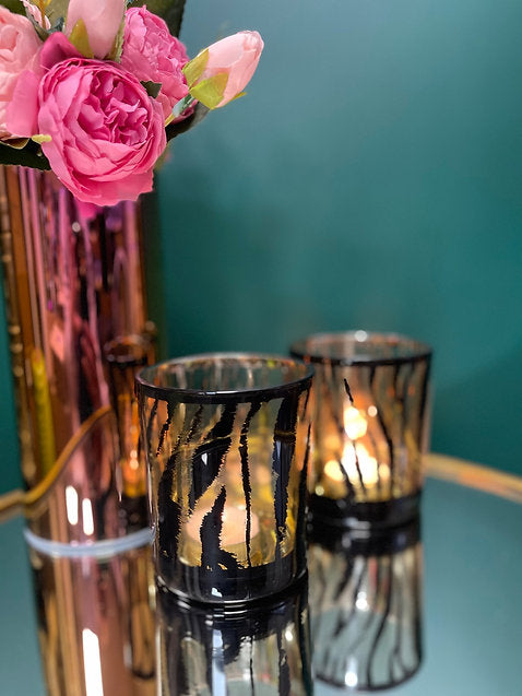 Pure Homewares Tiger Print Effect Tealight Candle Holder