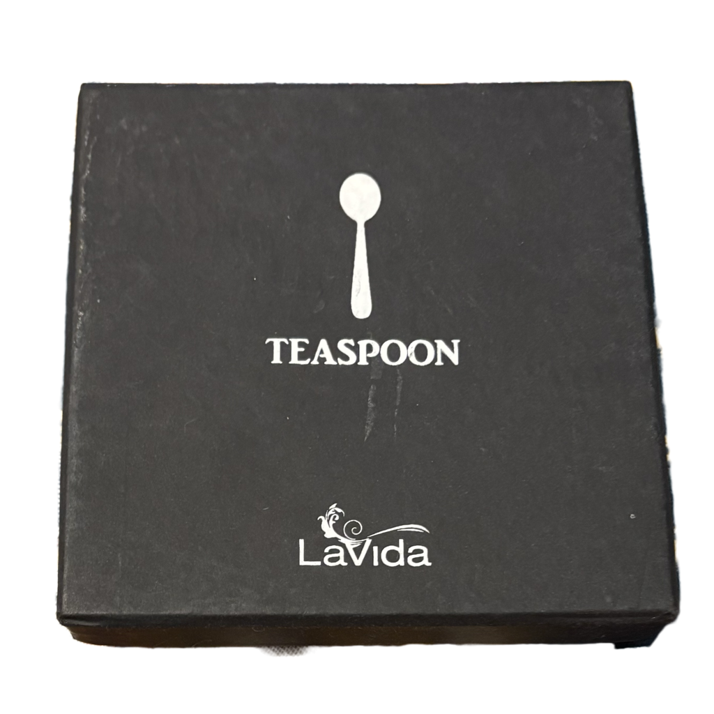 Lavida Metallic Teaspoons - Set of 4 - Blue with Gold Trimming
