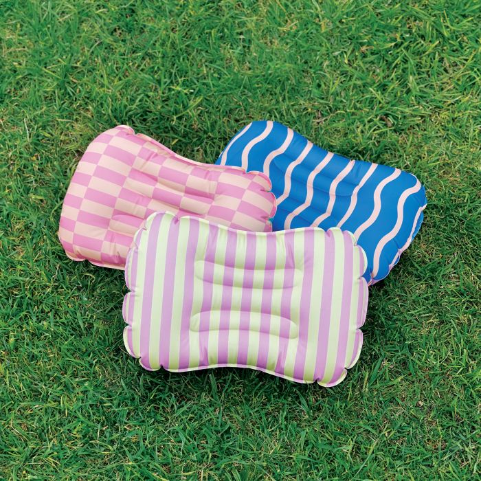 Eclectic Summer Beach Pillow - Stripes - 44x28x10cm