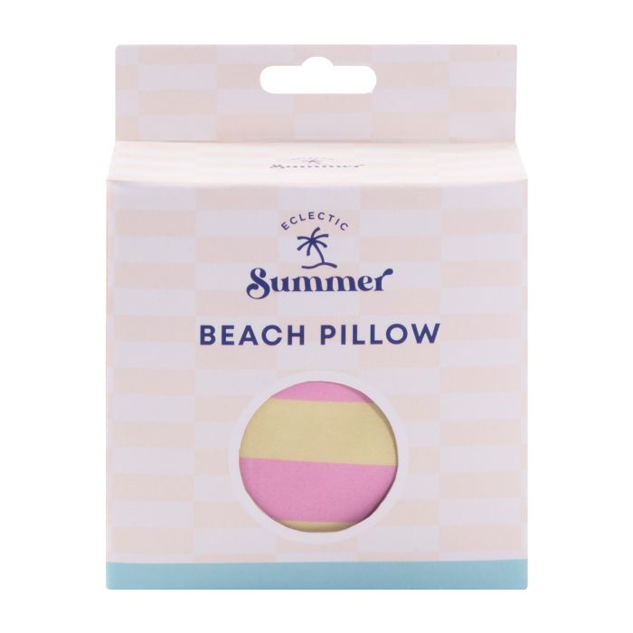 Eclectic Summer Beach Pillow - Squares - 44x28x10cm