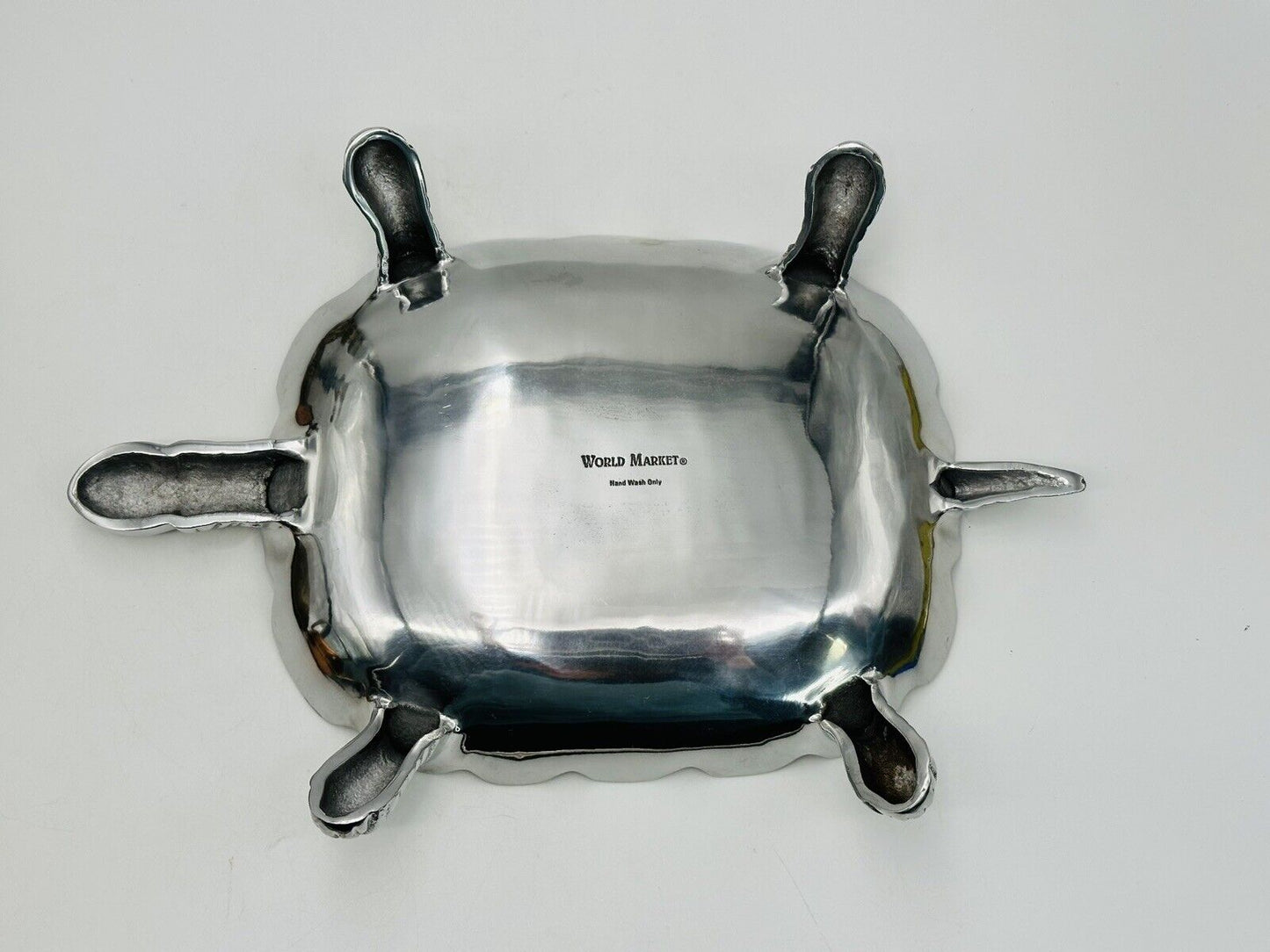 Flair Gifts & Home Silver Sea Turtle Dish Tray Centrepiece - 10x6.75x2"