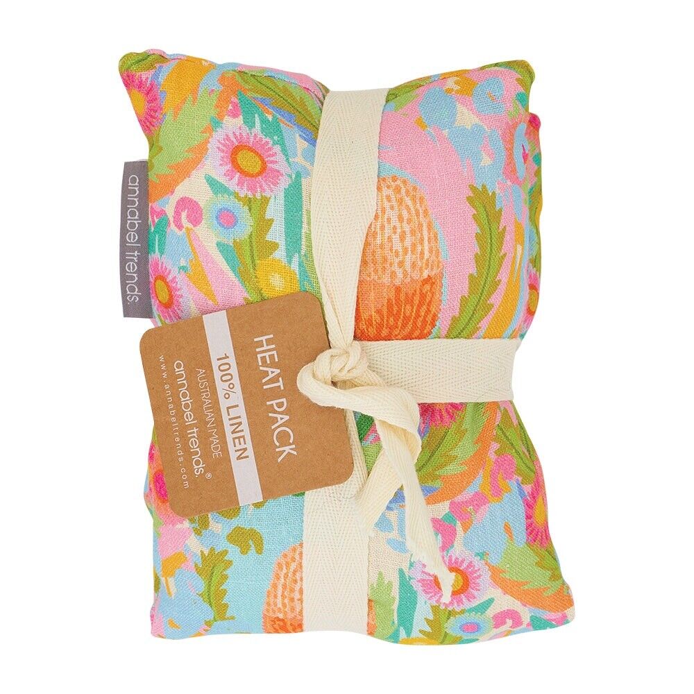 Annabel Trends Linen Heat Pillow - Paper Daisies - 800g - 40x 15x3cm