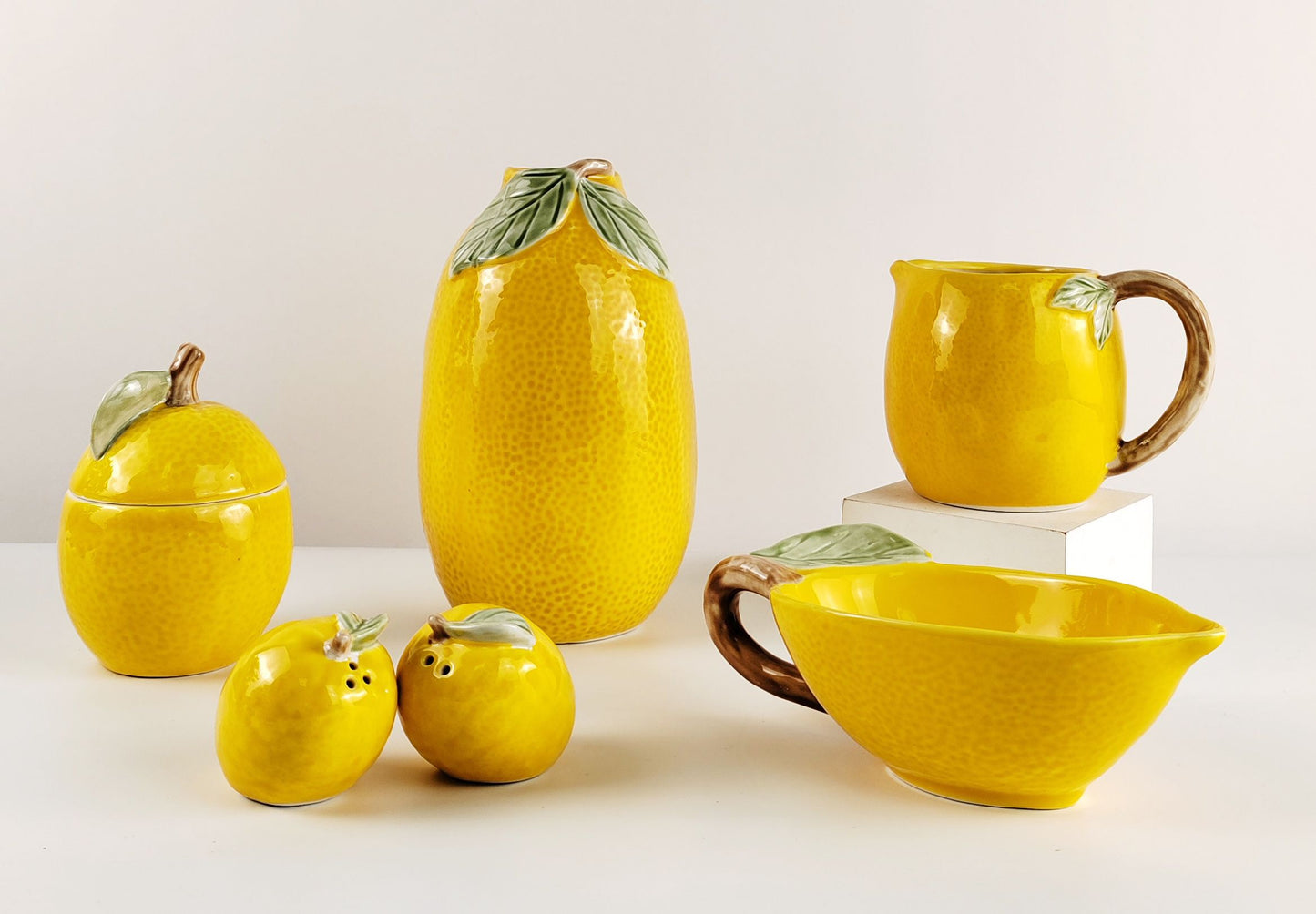 10cm Ceramic Lemon Jug - Yellow