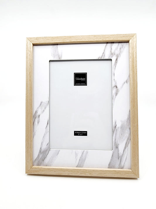Shadows Photo Frame - Wood and Marble