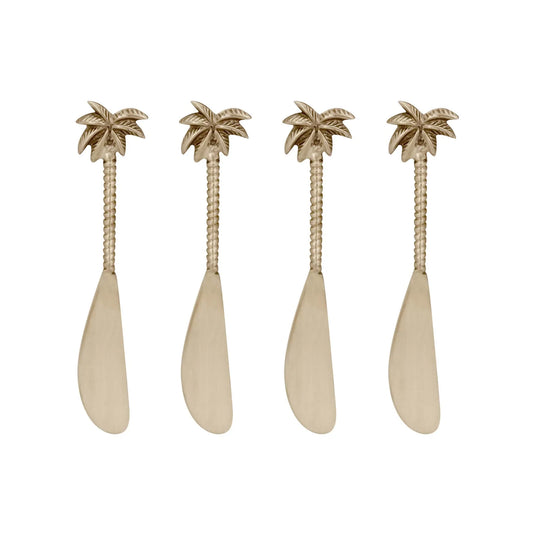 Palm Tree Brass Spreader - Set Of 4 - Madras Link
