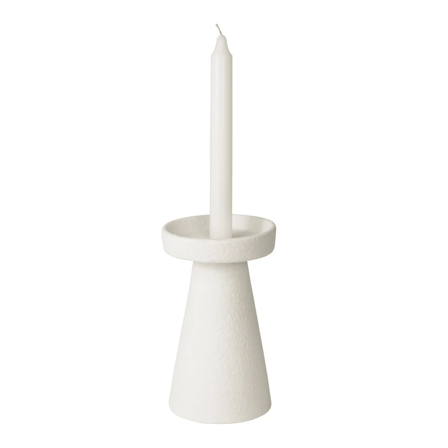 Piper White Matte Candle Stick Holder - Tall - Madras Link