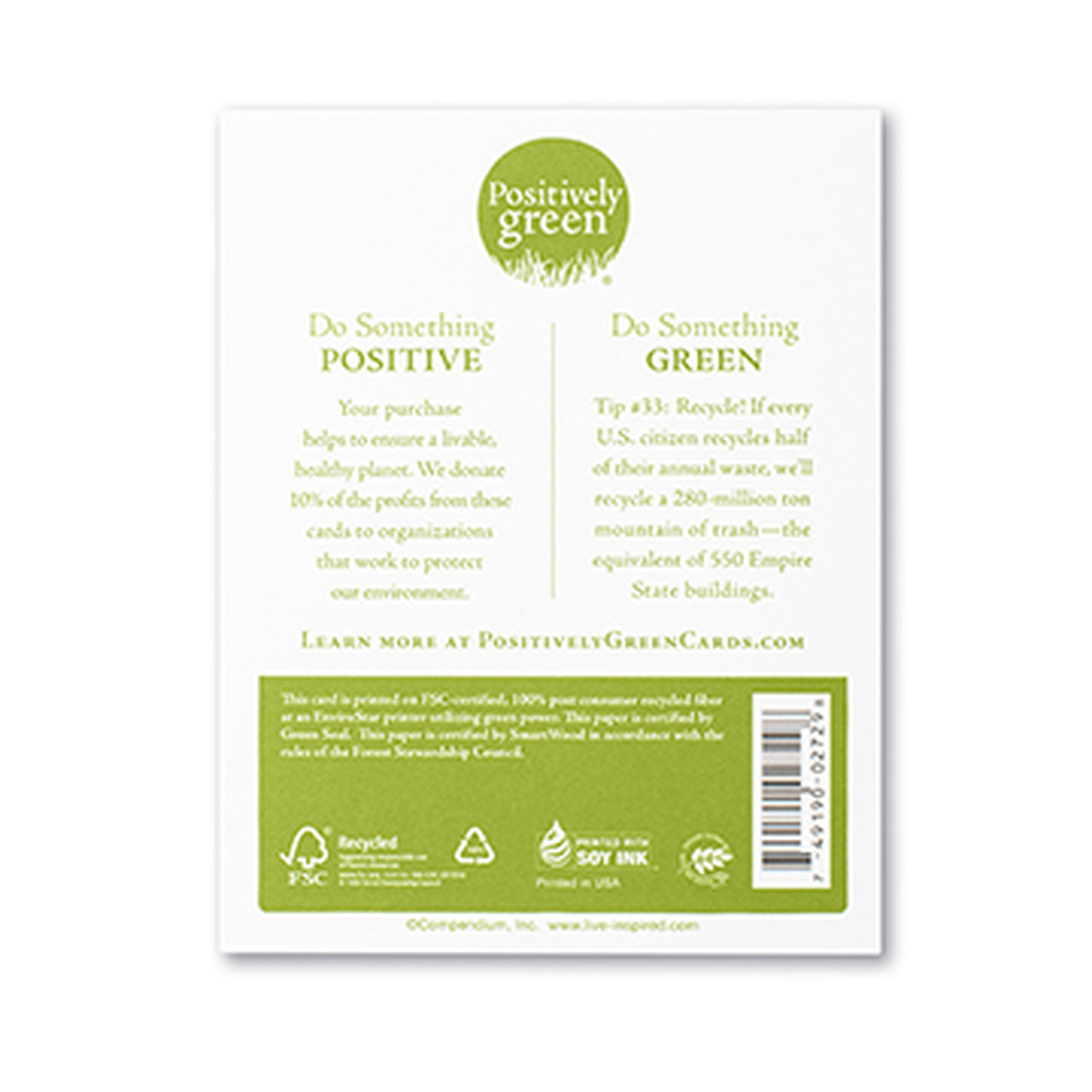 Compendium Positively Green - Friendship Card - Some People Make The World More Special