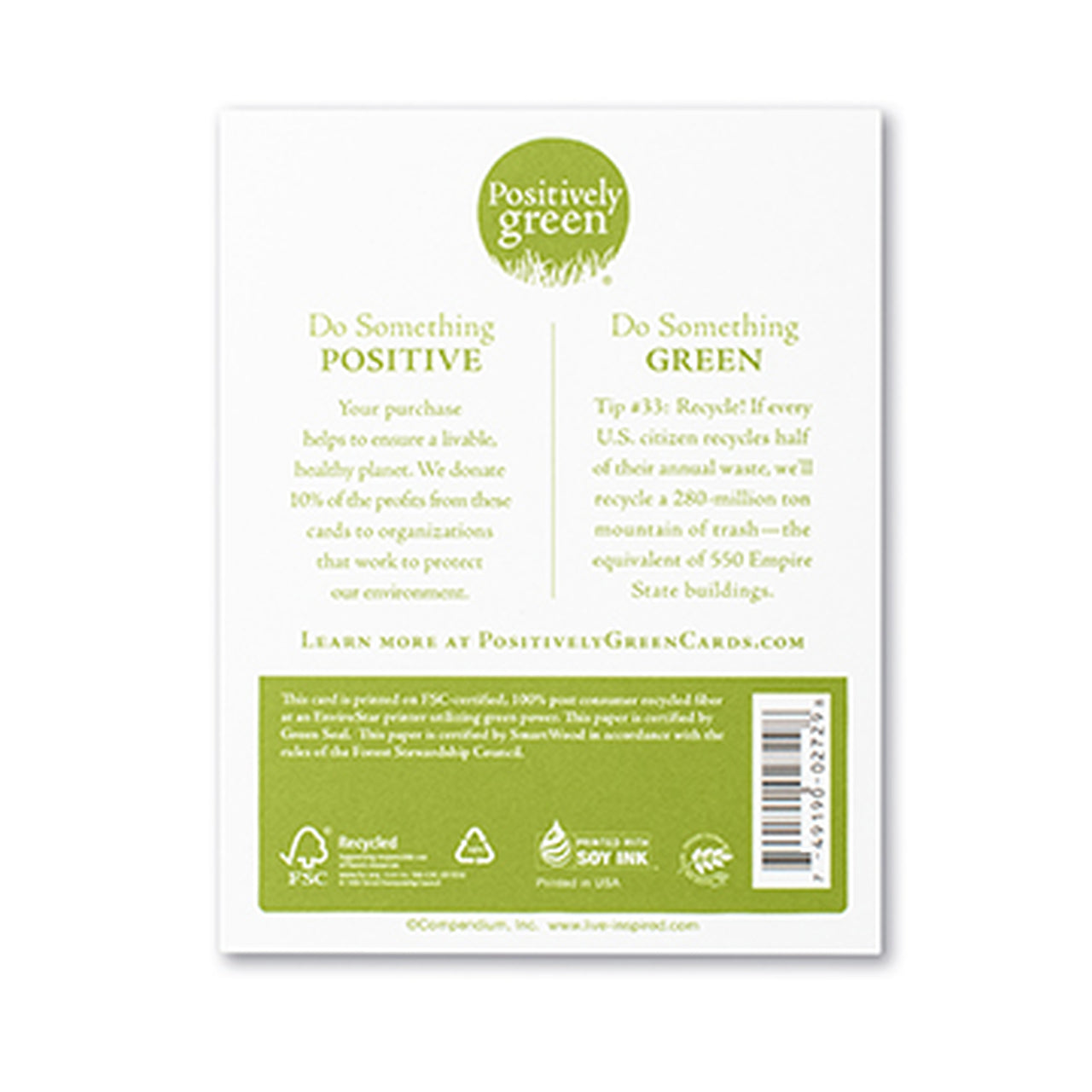 Compendium Positively Green - Friendship Card - Some People Make The World More Special