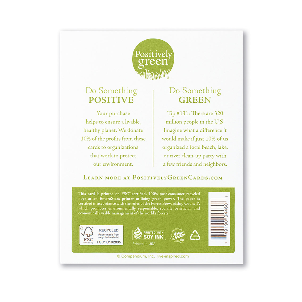 Compendium Positively Green - Friendship Card - There Are Good Friends, There Are Best Friends - 5.38x4.5″