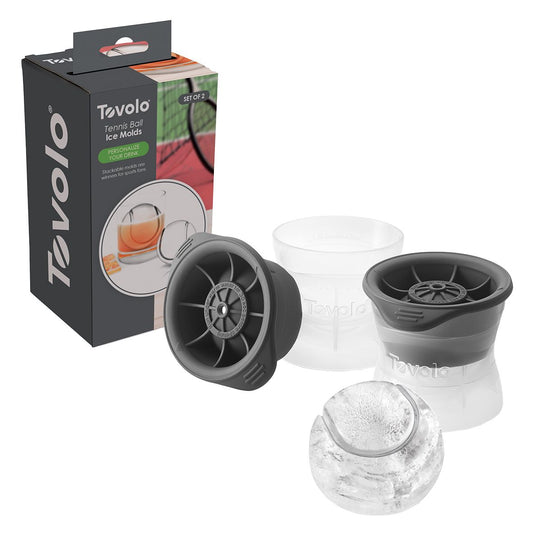 Tovolo Tennis Ball Ice Mould - Set of 2 - Charcoal