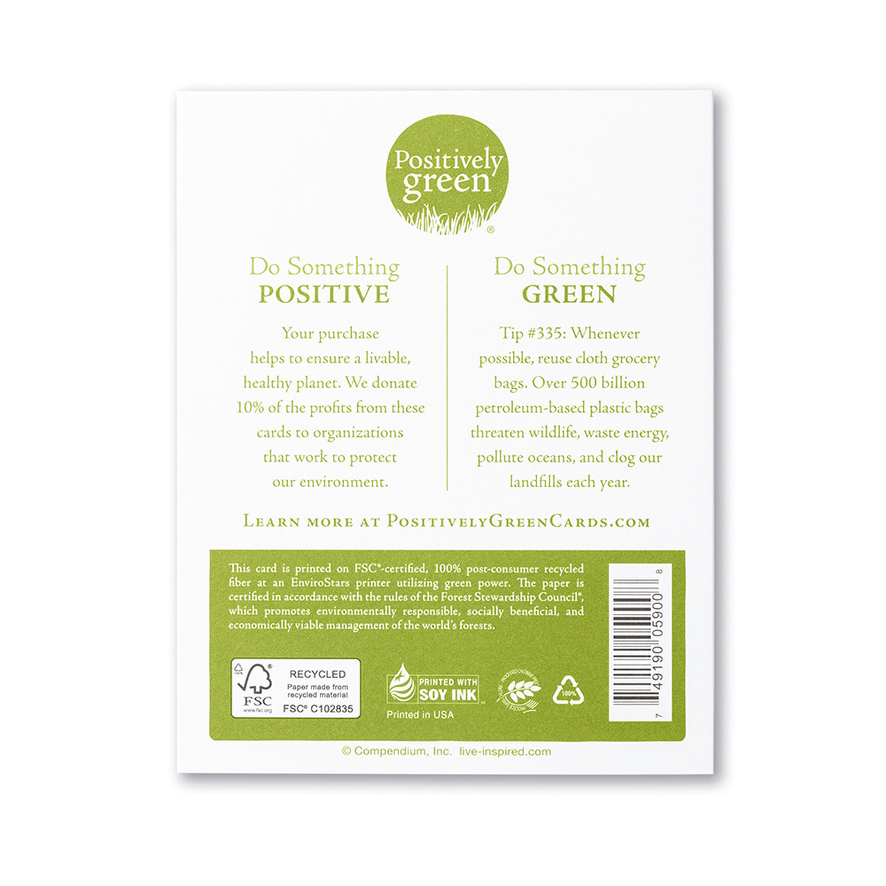 Compendium Positively Green - Birthday Card - At The End Of The Day
