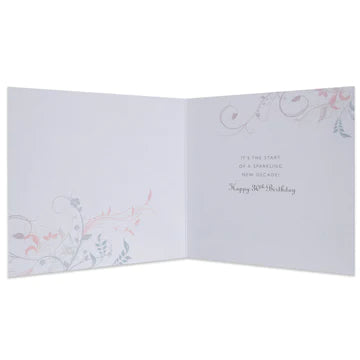 Sparkling New Decade Elegant - 30th Birthday Card
