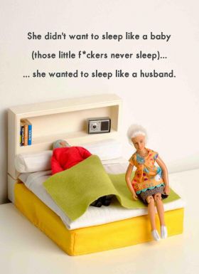 Bold & Bright Sleep Like A Husband Card