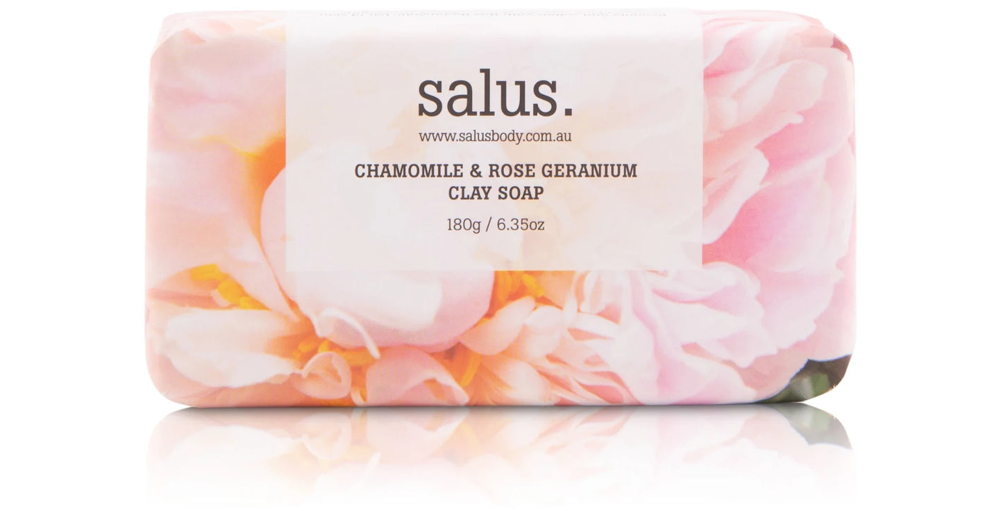 Salus Chamomile & Rose Geranium Clay Soap - 180g