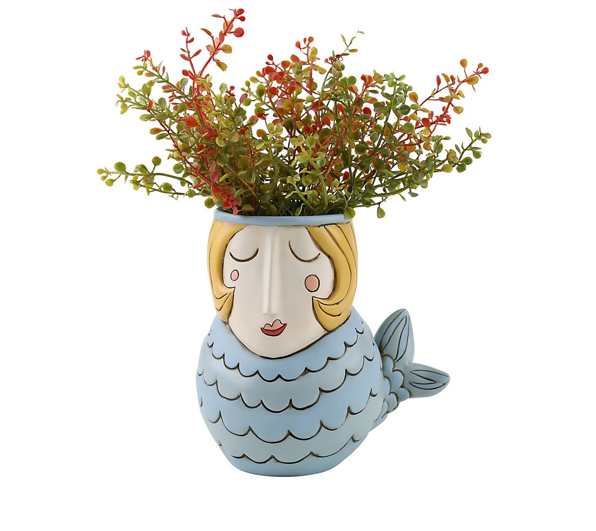 Blue Mermaid Planter Vase