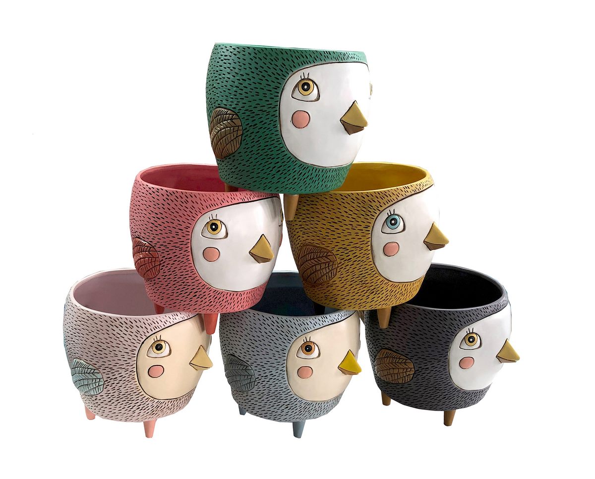 Baby Birdie Planters - Black