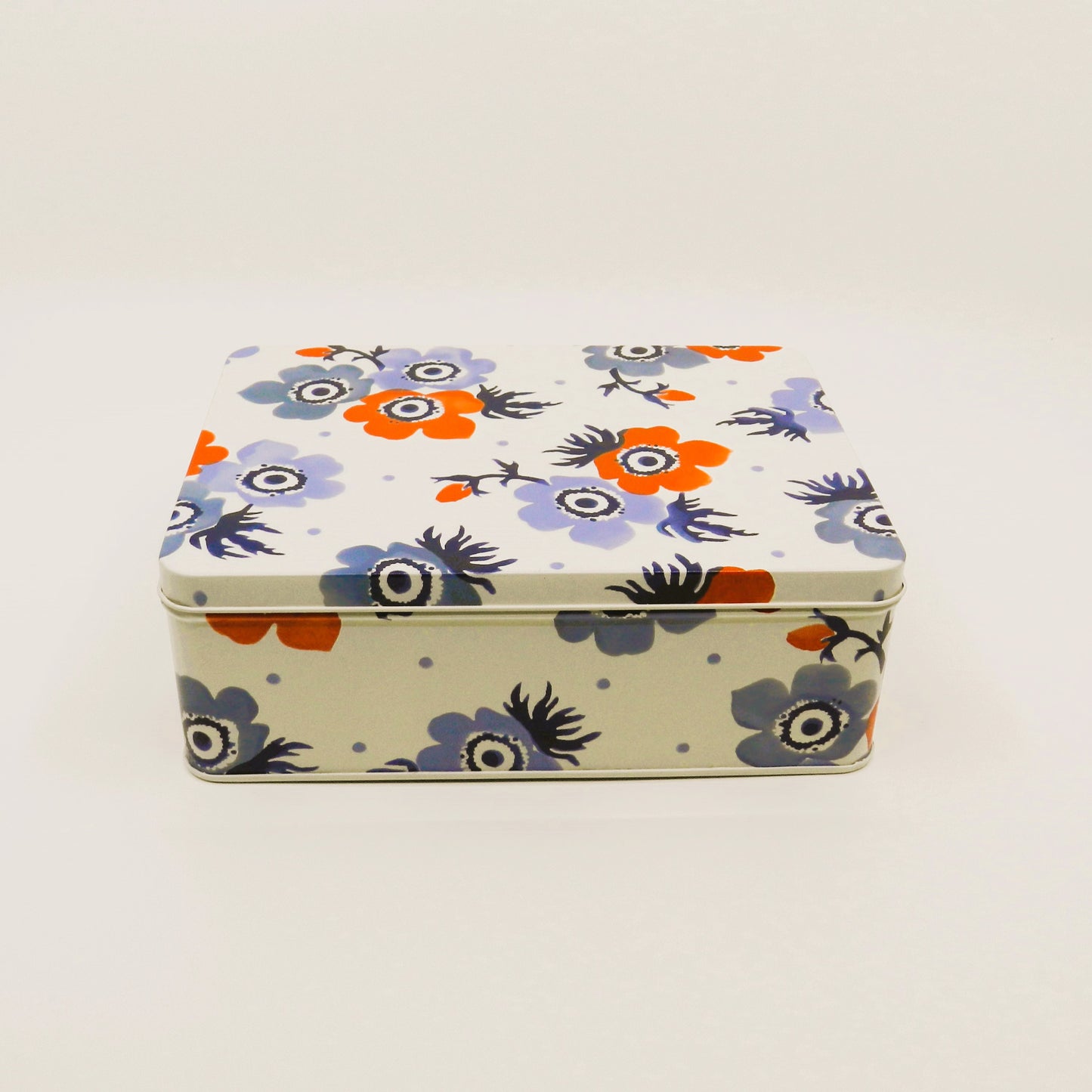 Emma Bridgewater Medium Shallow Tin - Flowers - 19.5x7.1x14.4cm