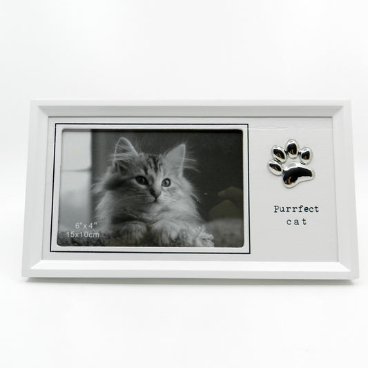 Silver Charm Perfect Cat Photo Frame - 10 x 15cm