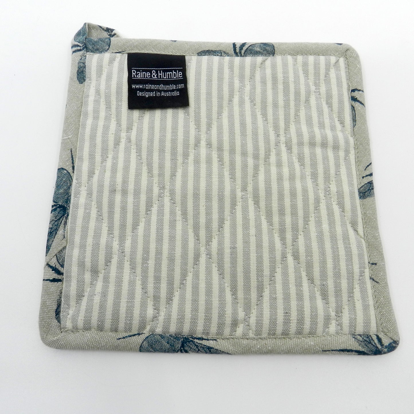 Recycled Cotton Trivet - Honey Bee - Prussian blue - 20 x 20cm
