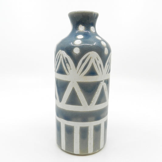Blue & White Ceramic Vase - Large