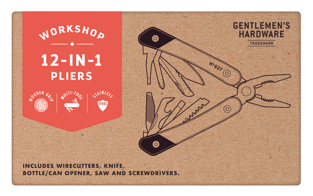 Gentleman's Hardware Plier Multi-Tool - Acacia Wood & Titanium Finish By Gentlemen's Hardware