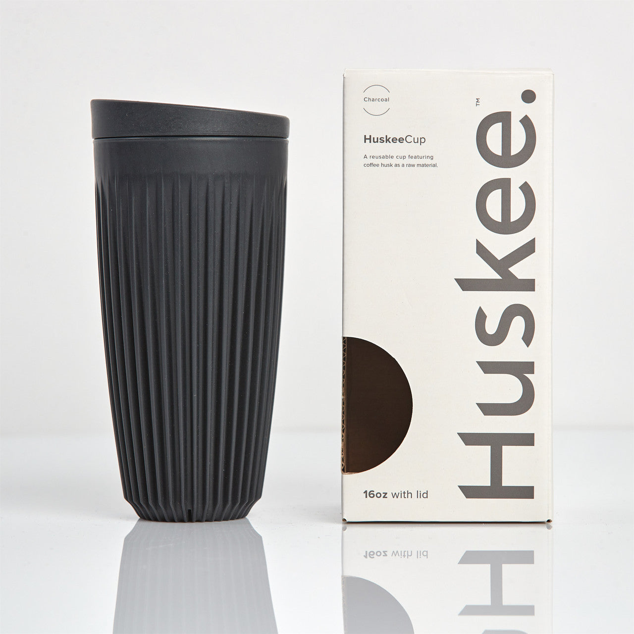 HuskeeCup - 16oz/475ml Cup & Lid Charcoal