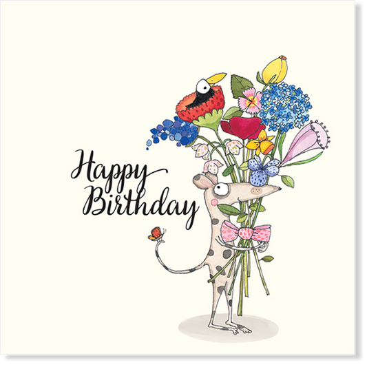 Twigseeds Birthday Card - Happy Birthday! Bunch of flowers