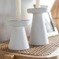 Piper White Matte Candle Stick Holder - Tall - Madras Link