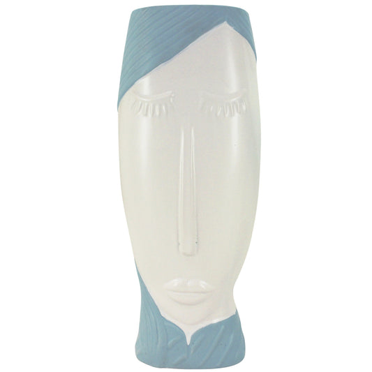 Tranquil Lady Ceramic Vase - Small - Blue