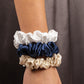 Scrunchies 3 Pack - Navy, White and Leopard