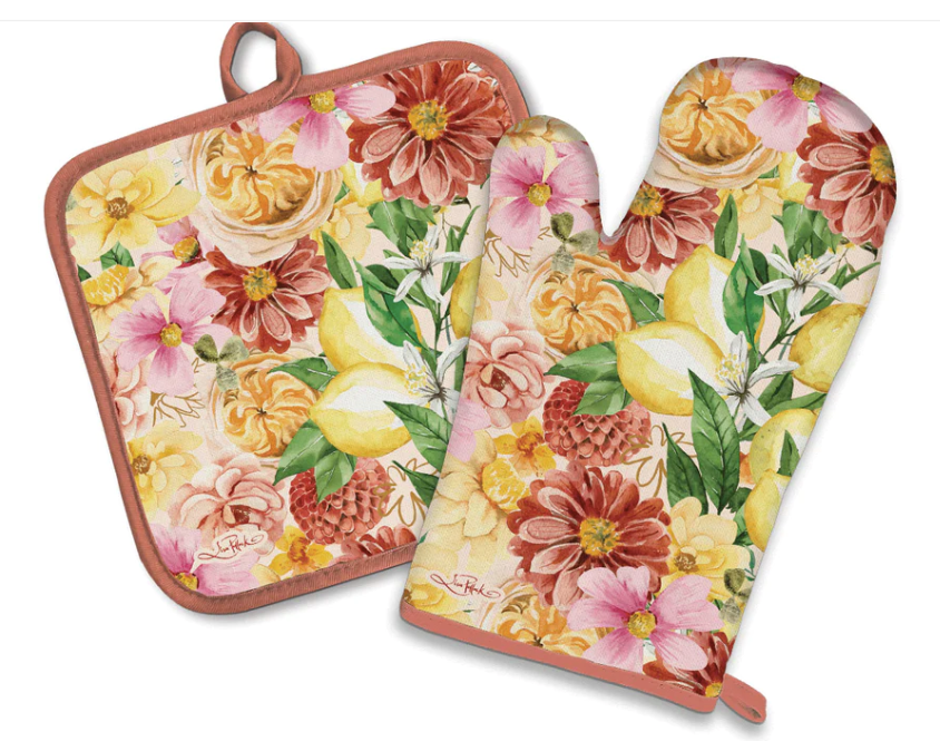 Lisa Pollock Pot Holder Set - Oven Mit & Pot Holder