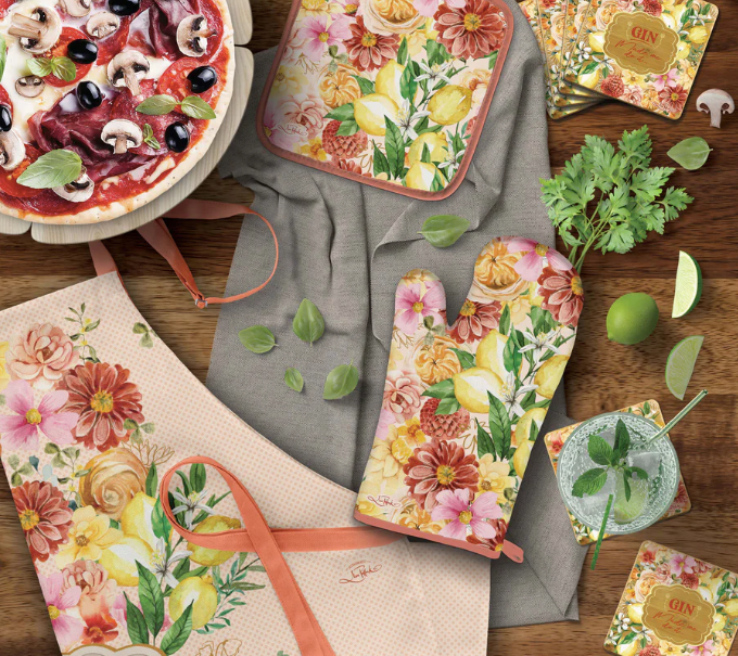 Lisa Pollock Pot Holder Set - Oven Mit & Pot Holder