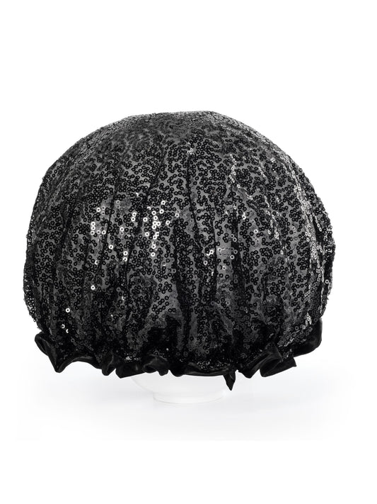 Ogilvies Luxury Sequin Shower Cap - Black