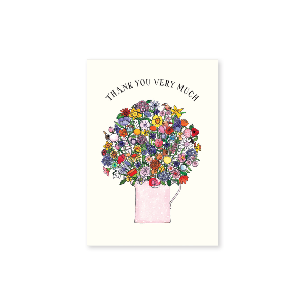 Twigseeds Mini Thank You Card - Bunch of flowers