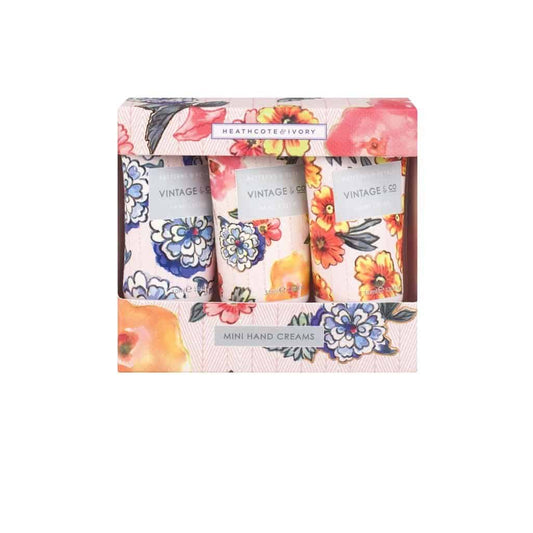 Heathcote & Ivory Patterns & Petals - Mini Hand Creams - 3x30ml