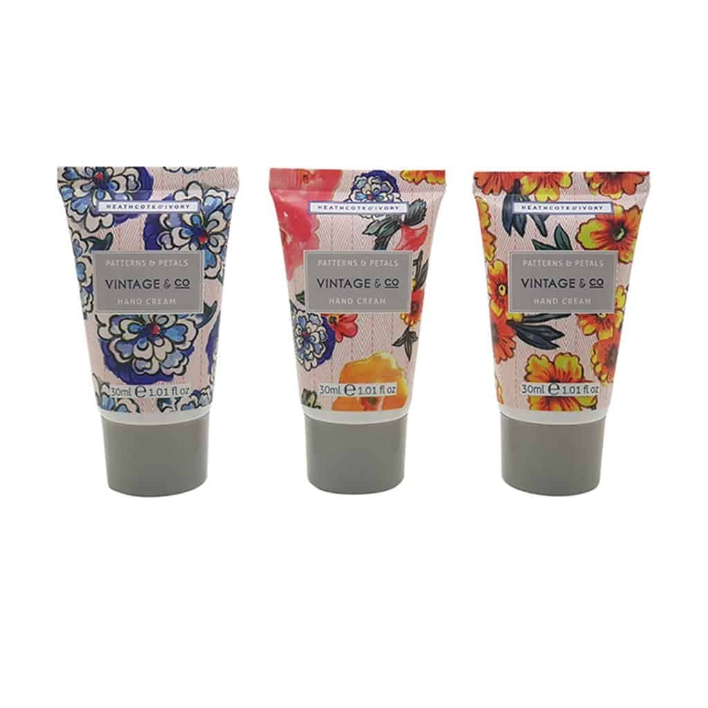Heathcote & Ivory Patterns & Petals - Mini Hand Creams - 3x30ml