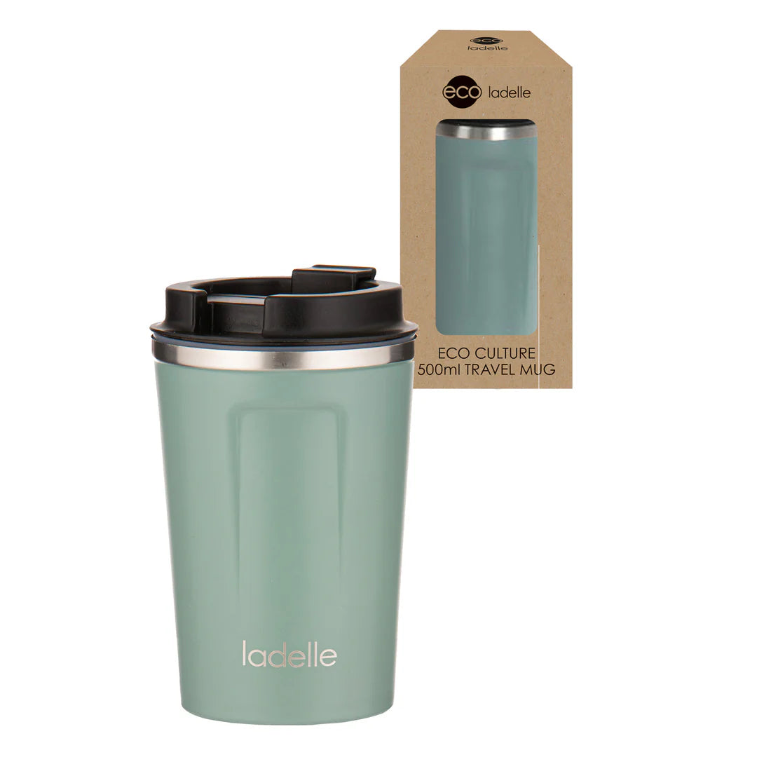 Ladelle Insulated Eco Culture Travel Mug - Jade - 500ml