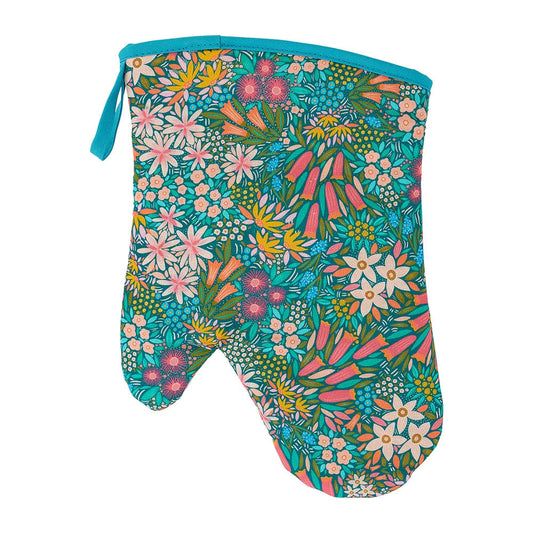 Annabel Trends Single Cotton Oven Mitt - Field of Flowers - 18x26cm