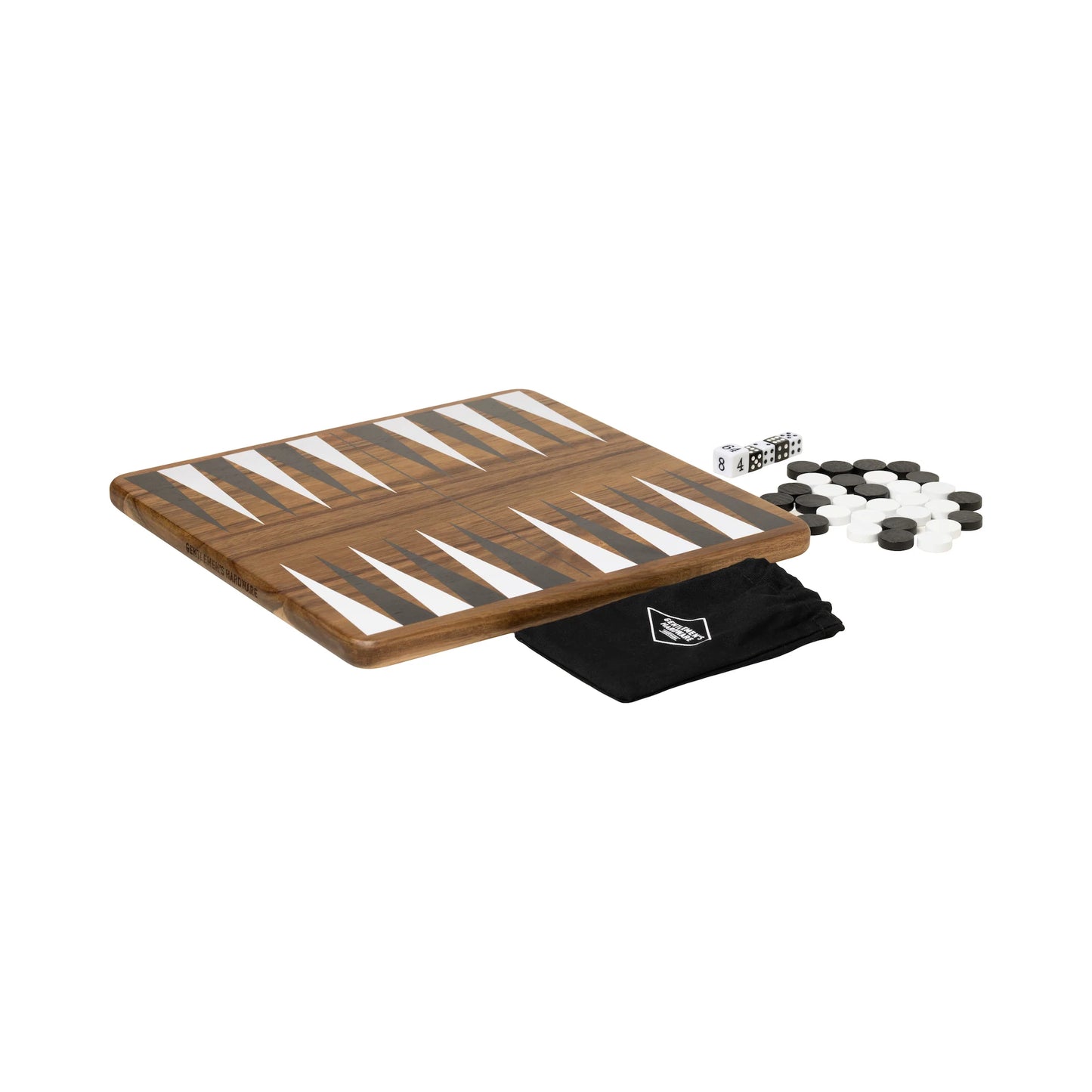 Gentlemans Hardware Wooden Backgammon Set - 11.5"x11.5"x0.6"