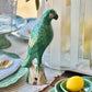 Tang Style Glazed Ceramic Parrot - Green - 13.5x8x27cm