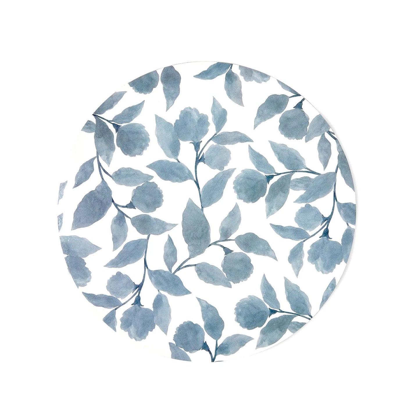 Madras Link Riviera Blue Round Placemat - Set of 4