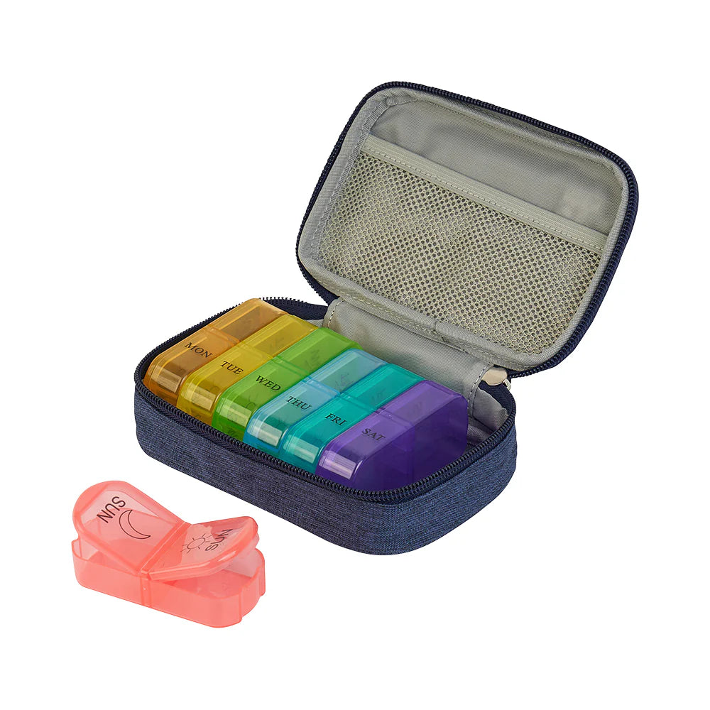 AT Travel 7 Day Pill Carrier - Pink - 15x10x4cm