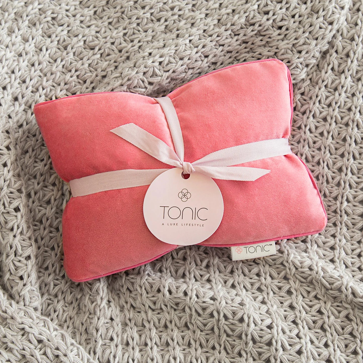 Tonic Australia Heat Pillow - Luxe Velvet Coral - 800g - 40x14x3cm