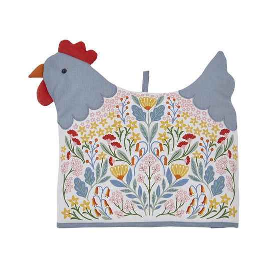 Ulster Weavers Folk Chicken Tea Cosy - Shaped One Size in Multi - 29 x 33 x 27cm