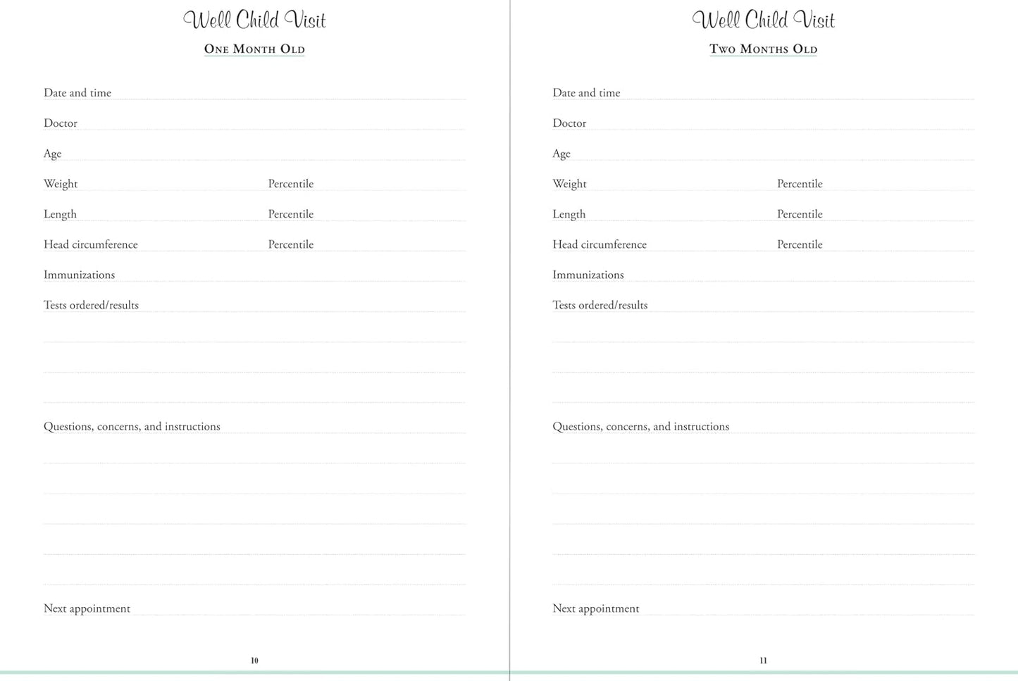 My Child's Health Record: From Infancy to Adulthood - Hardcover - 5-1/2x8 inches - 56 pages